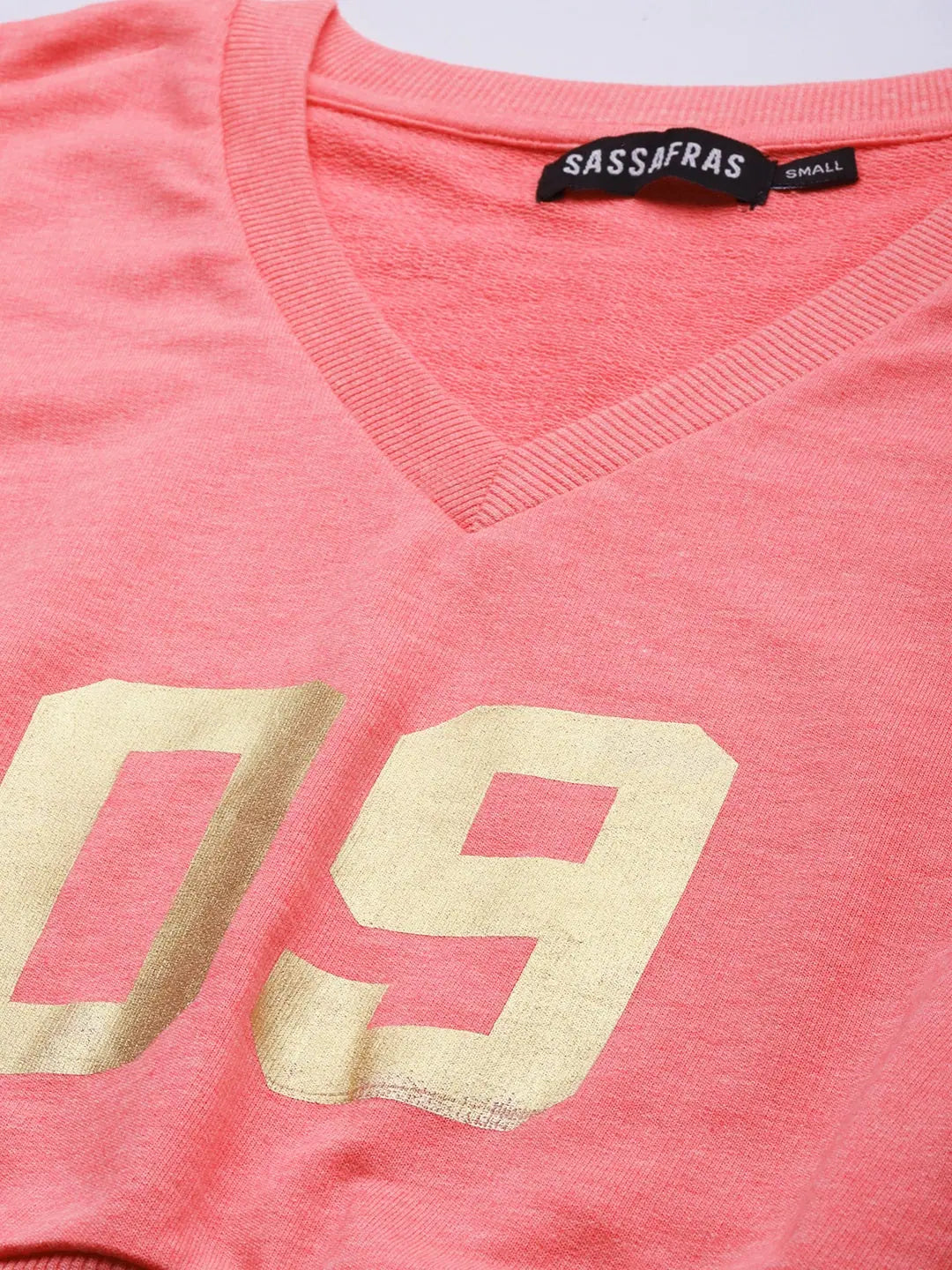Neon Pink V Neck Crop Vest | Foil Print Cotton Vest Top