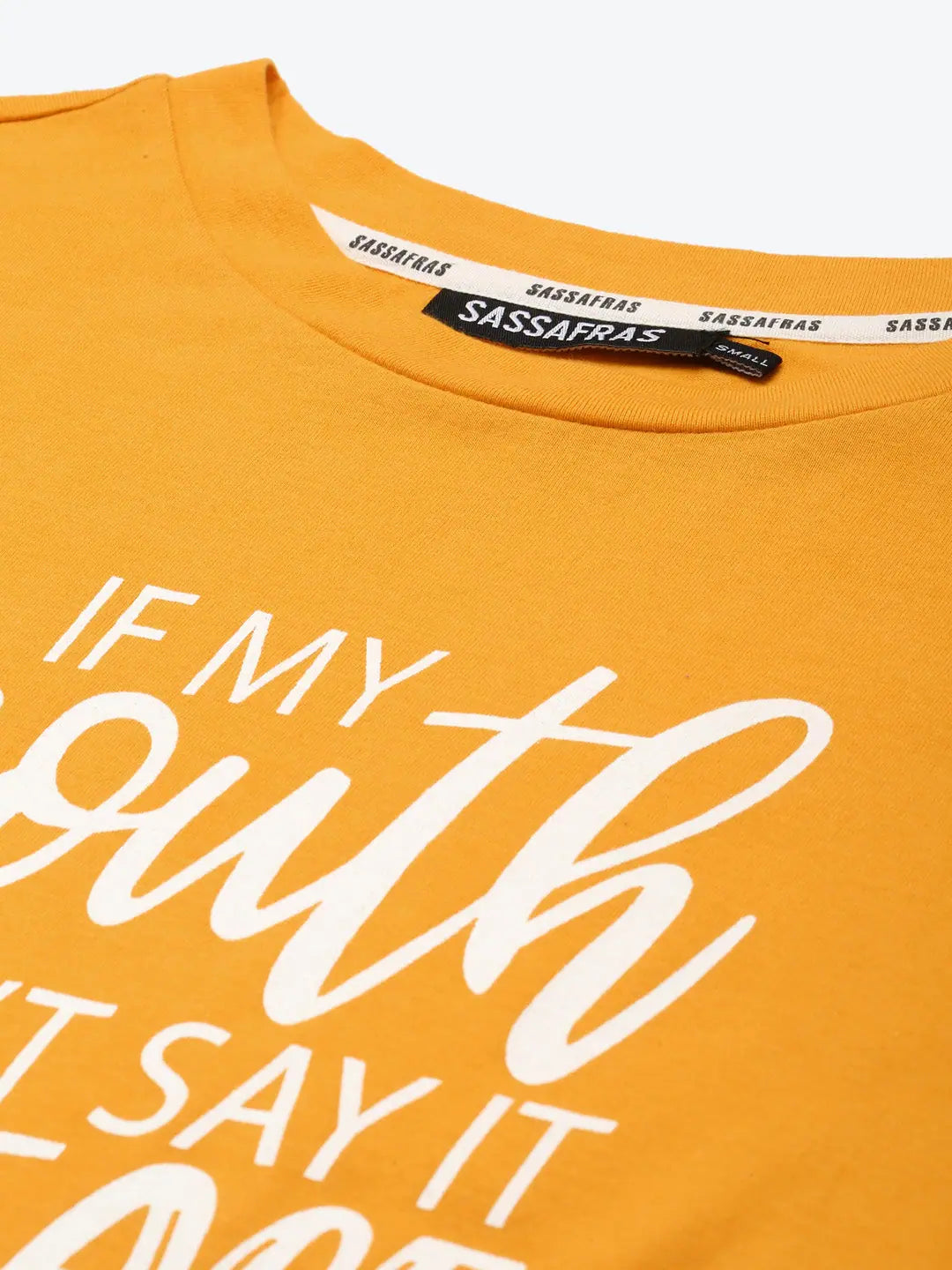 Mustard Print T-Shirt - Stylish Women's Full Sleeve Top