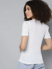 White FASHION 58 Print T-Shirt