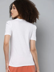 White COLOURFUL PERSONALITY Round Neck T-Shirt