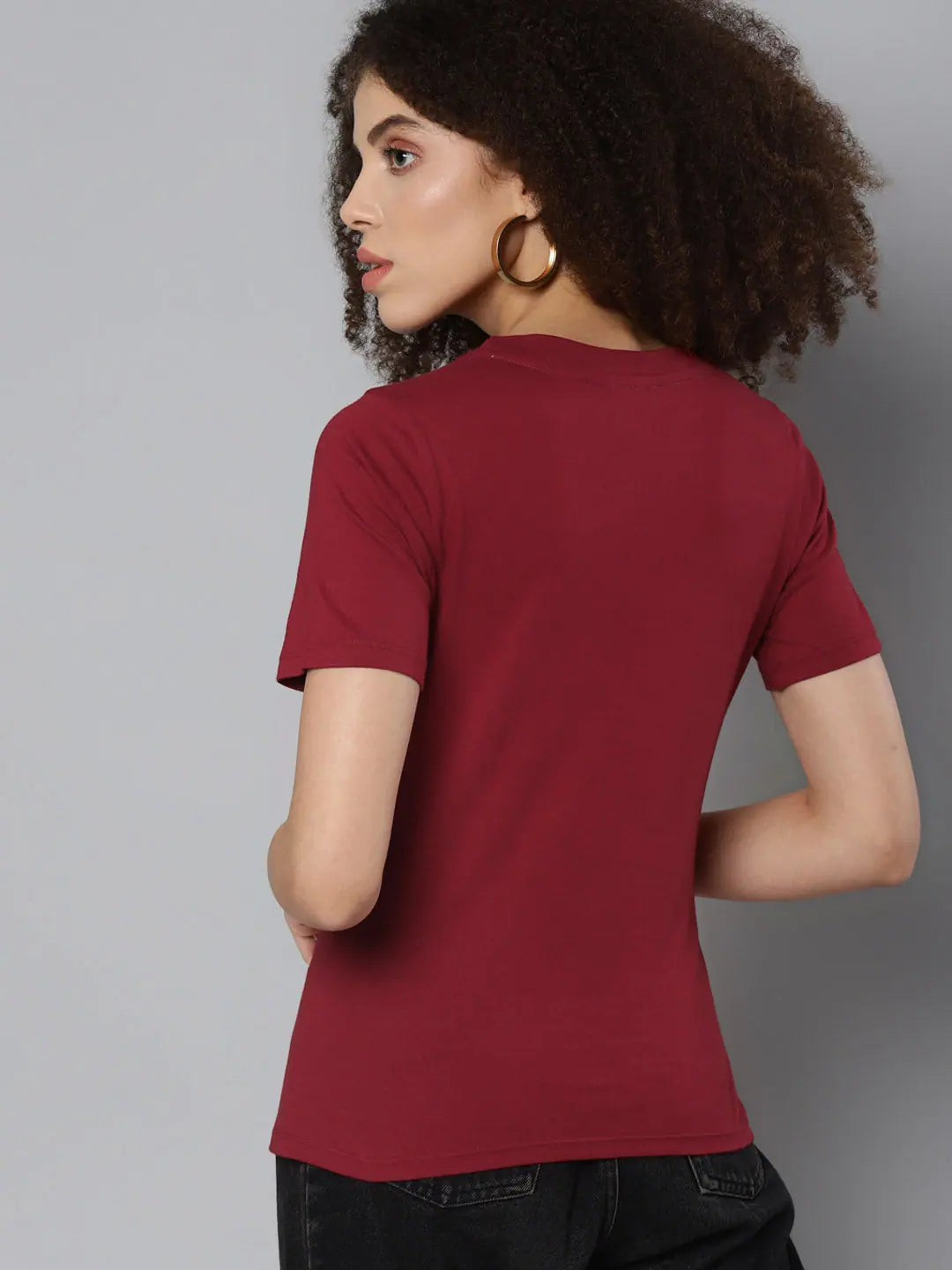 Maroon NEVER ENDING NIGHT Tee - Cotton Comfort Fit T-Shirt