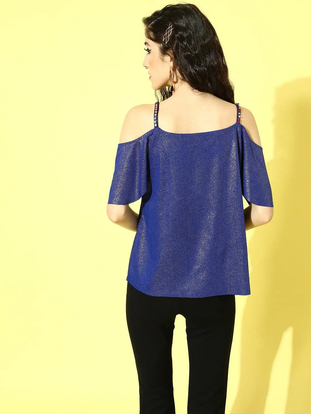Royal Blue Strappy Top | Stylish Western Outfits for Women