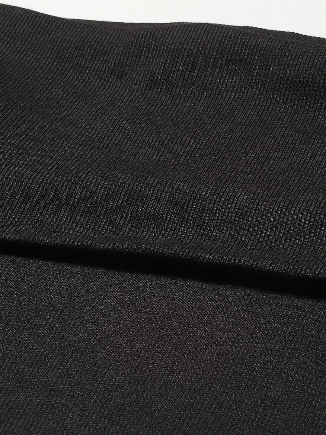 Black Rib Bardot Top | Off-Shoulder Women's Western Wear