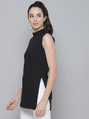 Black Rib Full Sleeve Basic Top