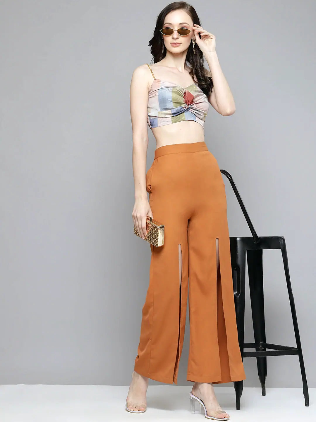Striped Crop Top - Party Wear Lehenga, Women's Lehenga Choli