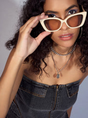 Women Black Denim Zipper Tube Top-SFTOPS42027