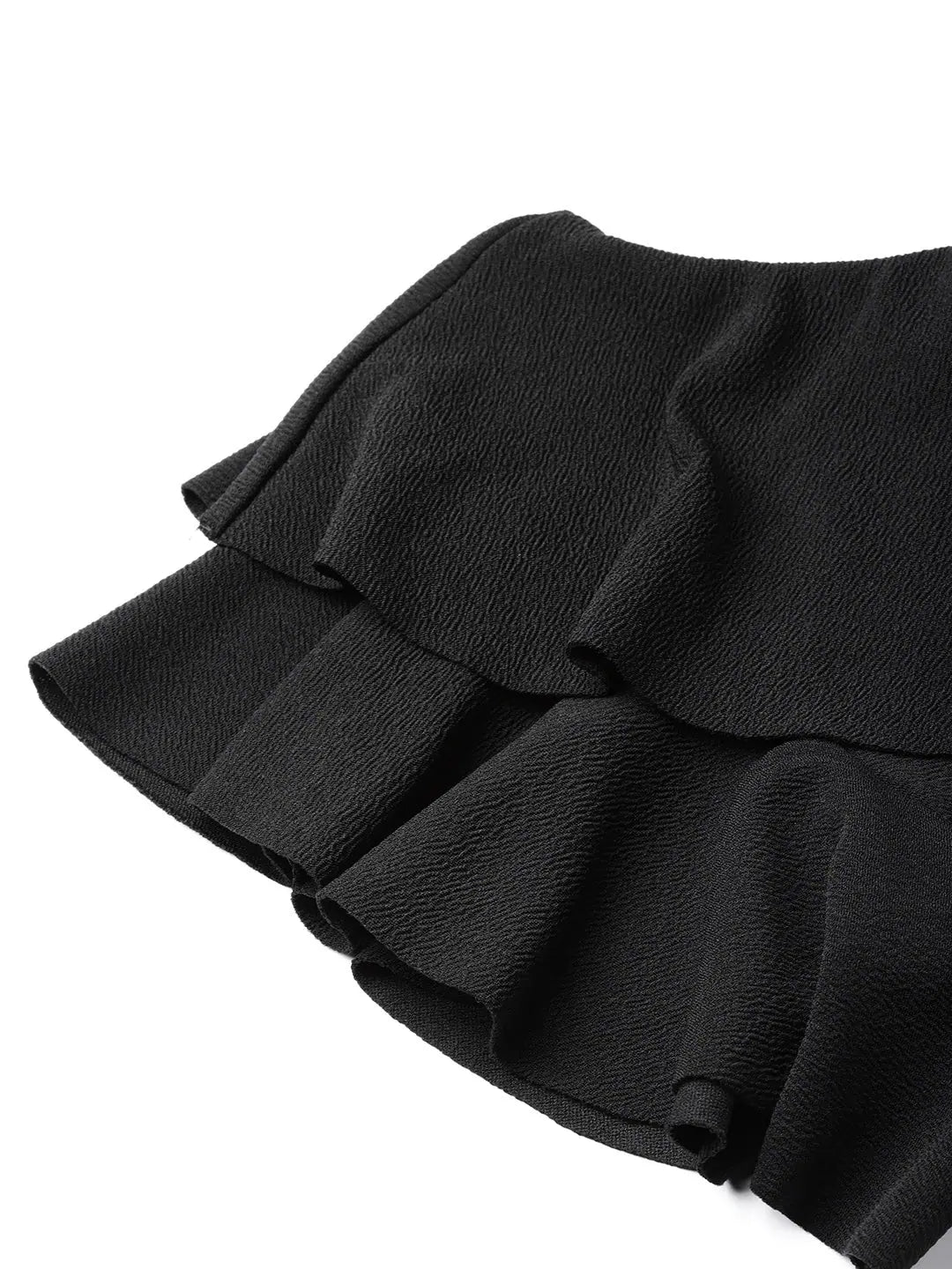 Black One Shoulder Ruffle Top - Stylish Women's Shirts