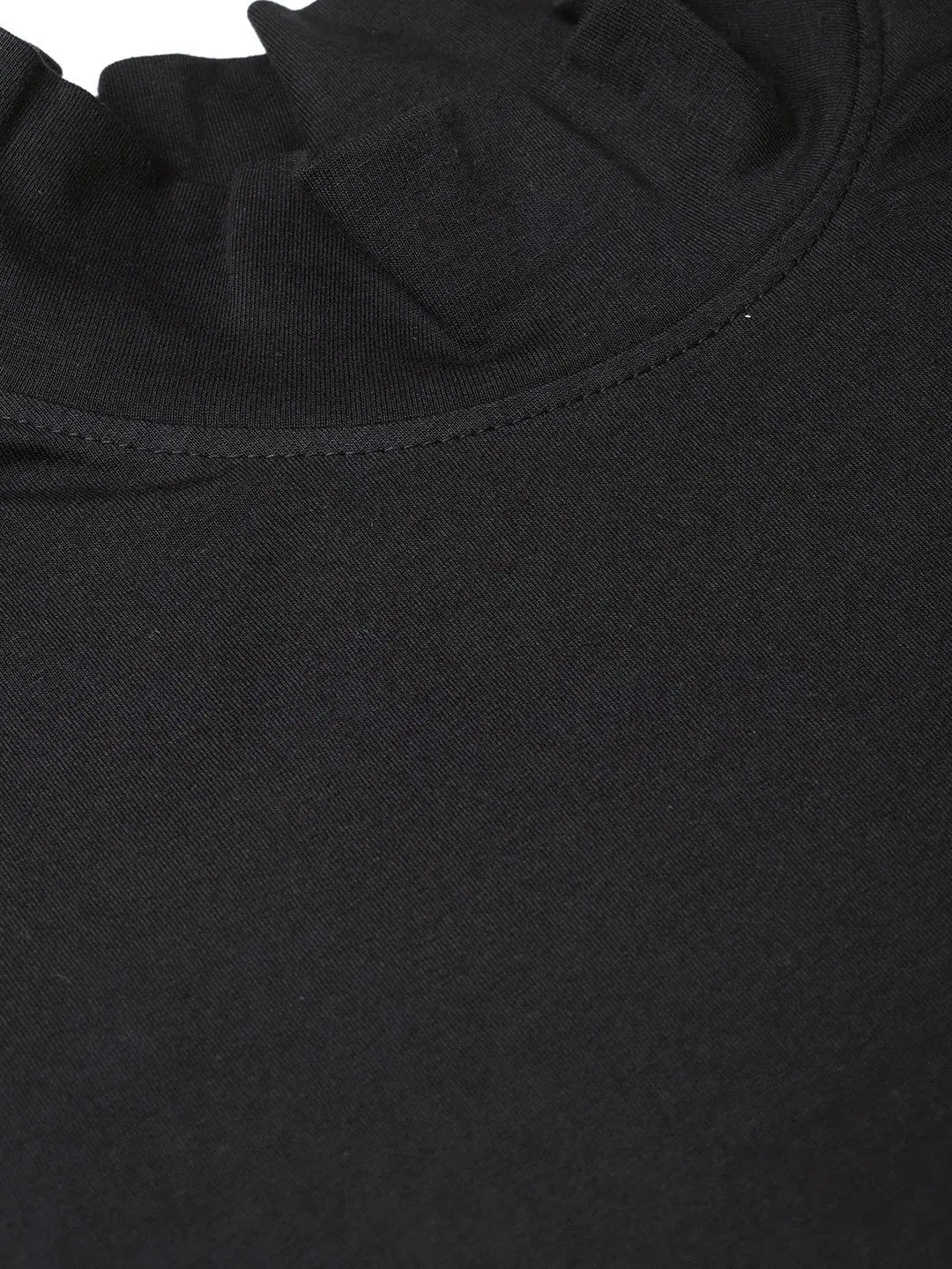 Black Turtle Neck Crop Top | Women's Western Wear Online