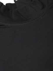 Black Turtle Neck Crop Top