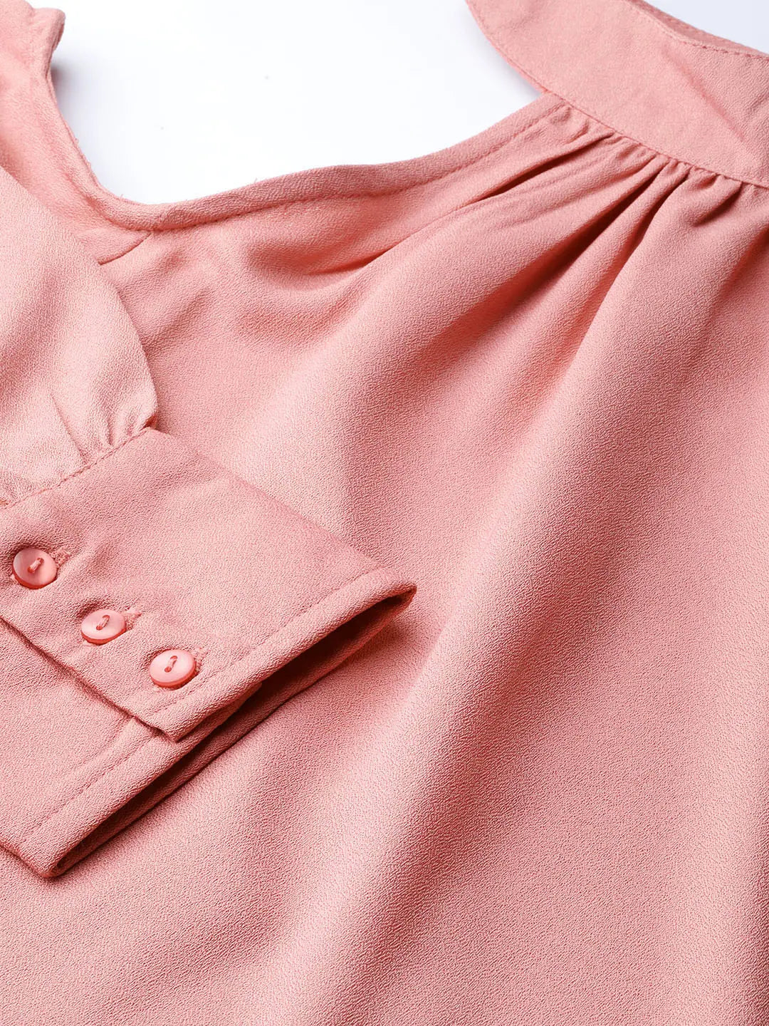 Pink Cold Shoulder Top - Comfort Fit