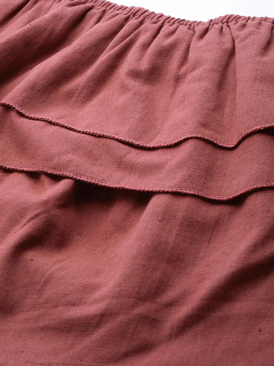 Burgundy Off Shoulder Crop Top - Women's Western Wear Outfits