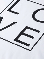 White Love-Print T-shirt