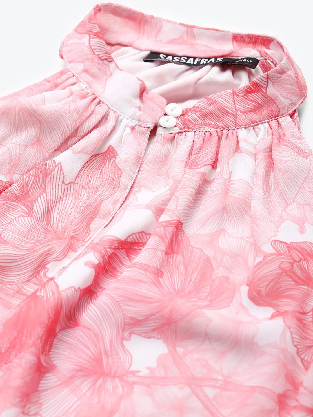 Pink Floral Peplum Top - Party Wear Fashion for Women