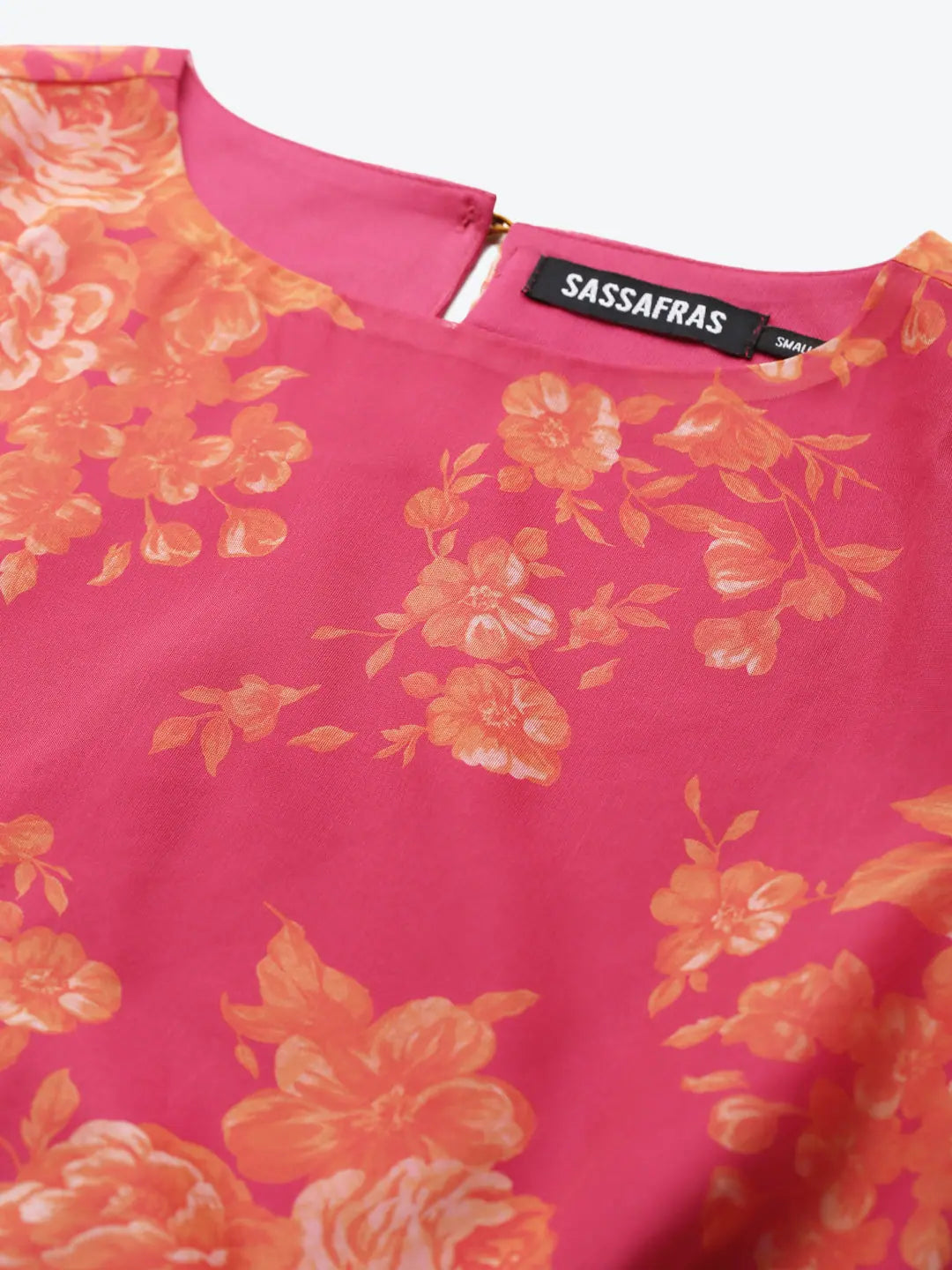 Fuchsia Floral Crop Top | Designer Lehenga Ready Outfit