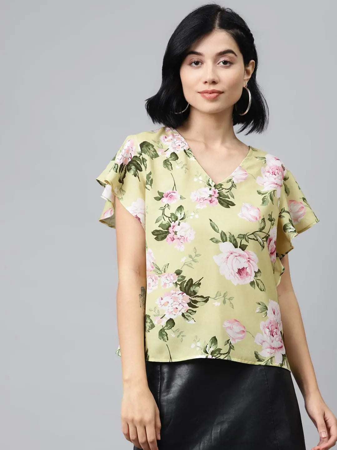 Mint Green Floral Top | Trendy Women's Western Wear Outfits