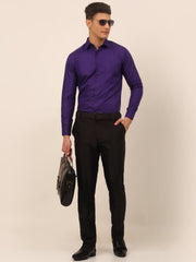 Men's Purple Formal Solid Shirts