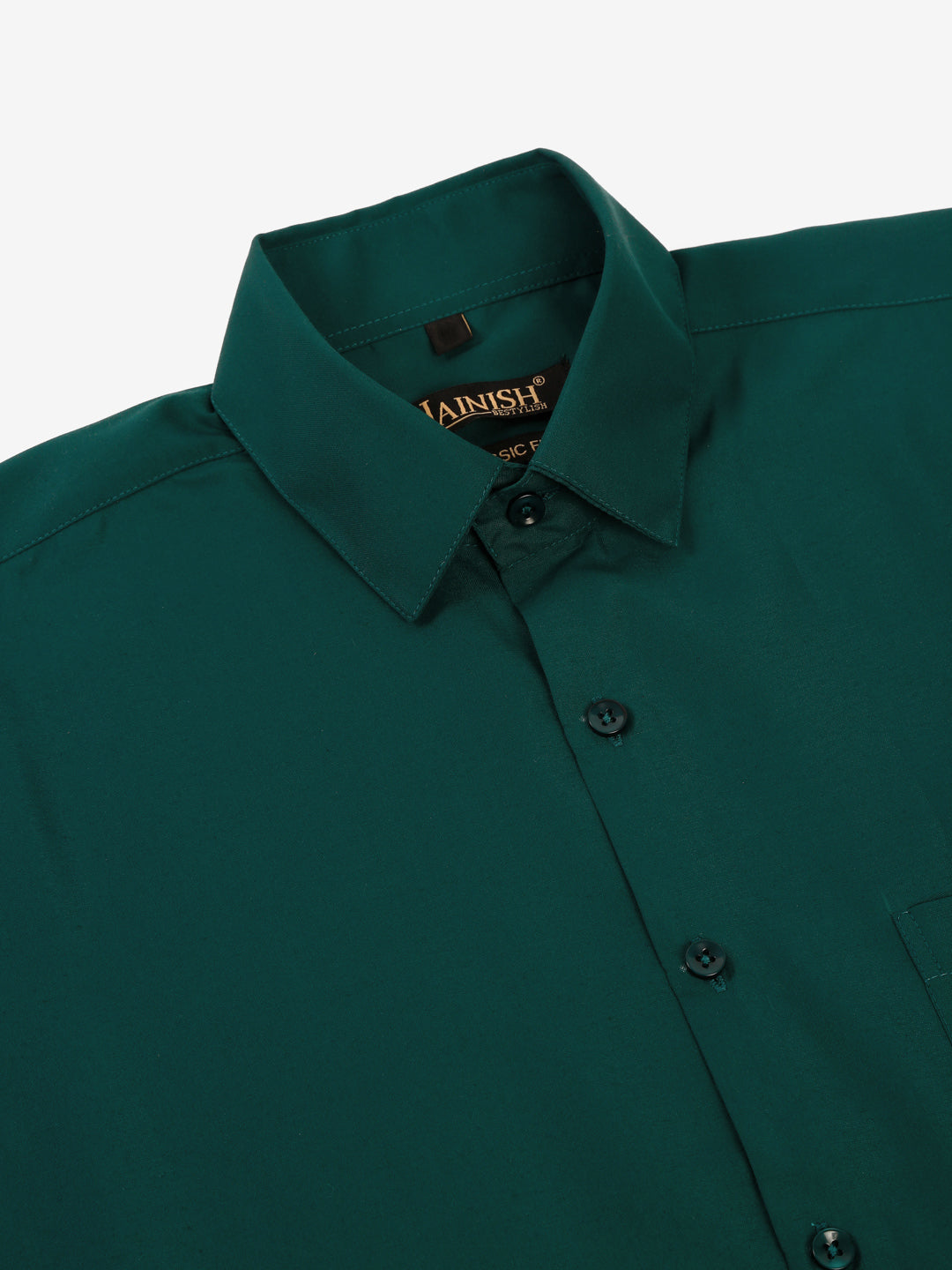 DesiQlo Men Solid Formal Shirt - Green