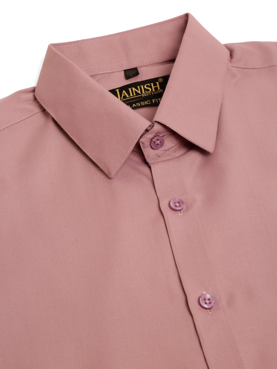 DesiQlo Men Solid Formal Shirt - Pink - SF_361Magenta_S