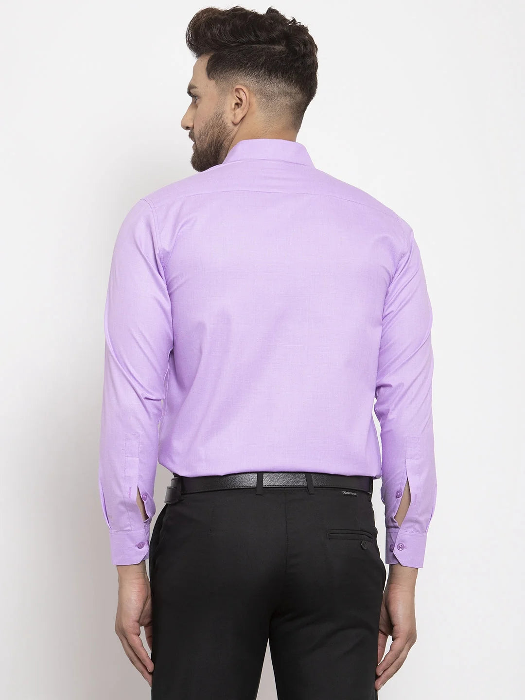 Purple Geometric Cotton Formal Shirts | Indian Needle Mens Shirt