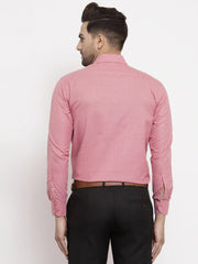 Indian Needle Red Men's Cotton Geometric Formal Shirts