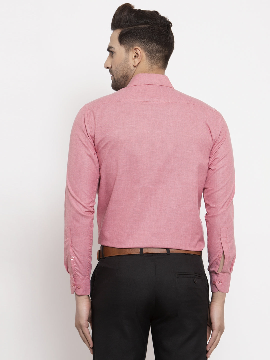 Red Geometric Cotton Formal Shirts | Indian Needle Mens Shirt