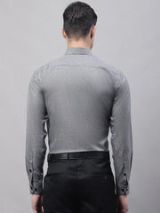 Men's Dark-Grey Cotton Solid Formal Shirt-SF-734
