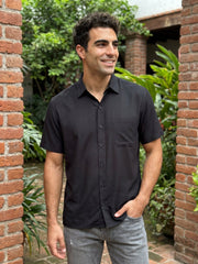 Cotton Solid Casual Shirts ( RDSH 754Black )