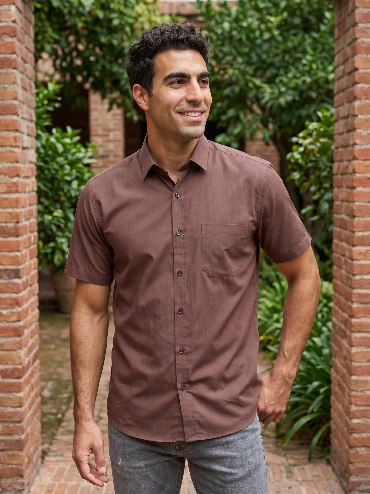 DesiQlo Men Solid Men Regular Fit Shirts - Multicolor - RDSH_754Coffee