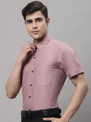DesiQlo Men's Cotton Half Sleeves Solid Formal Shirts
