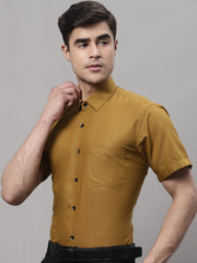 DesiQlo Men's Cotton Half Sleeves Solid Formal Shirts