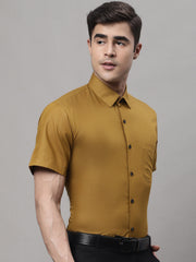 DesiQlo Men's Cotton Half Sleeves Solid Formal Shirts