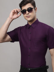 DesiQlo Men's Cotton Half Sleeves Solid Formal Shirts