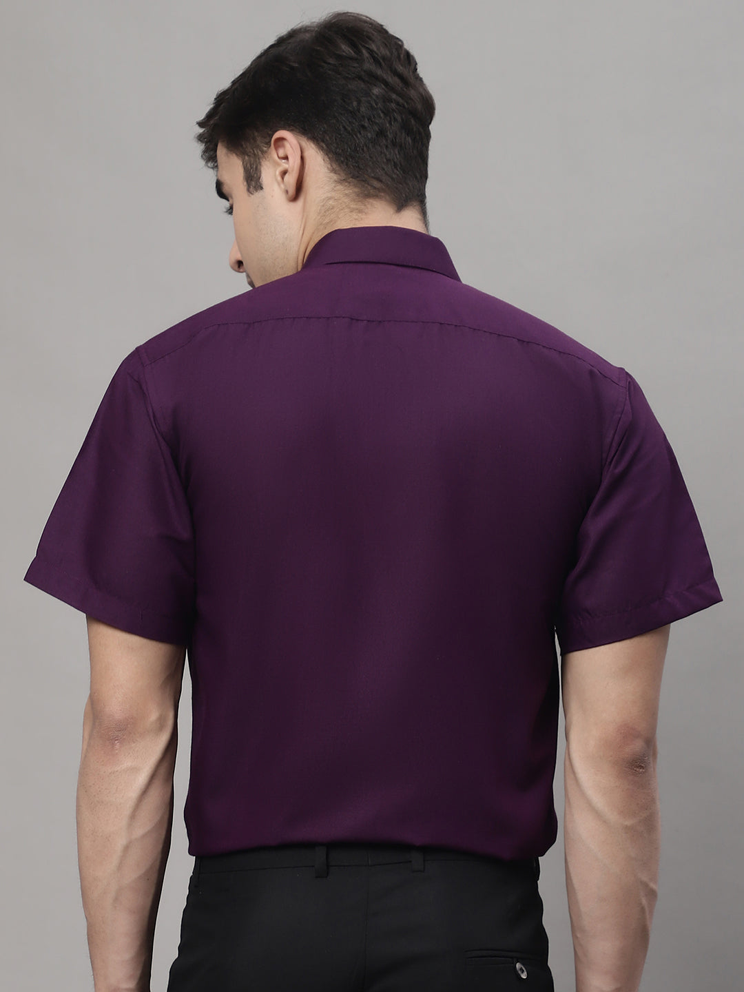 DesiQlo Men Solid Formal Shirt - Purple