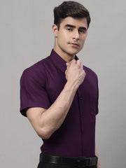 DesiQlo Men's Cotton Half Sleeves Solid Formal Shirts