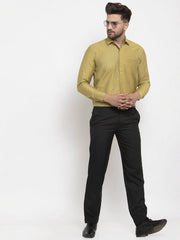 Indian Needle Olive Men's Cotton Polka Dots Formal Shirt's