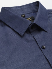 Indian Needle Men's Solid Formal Cotton Shirt-SF-788Charcoal