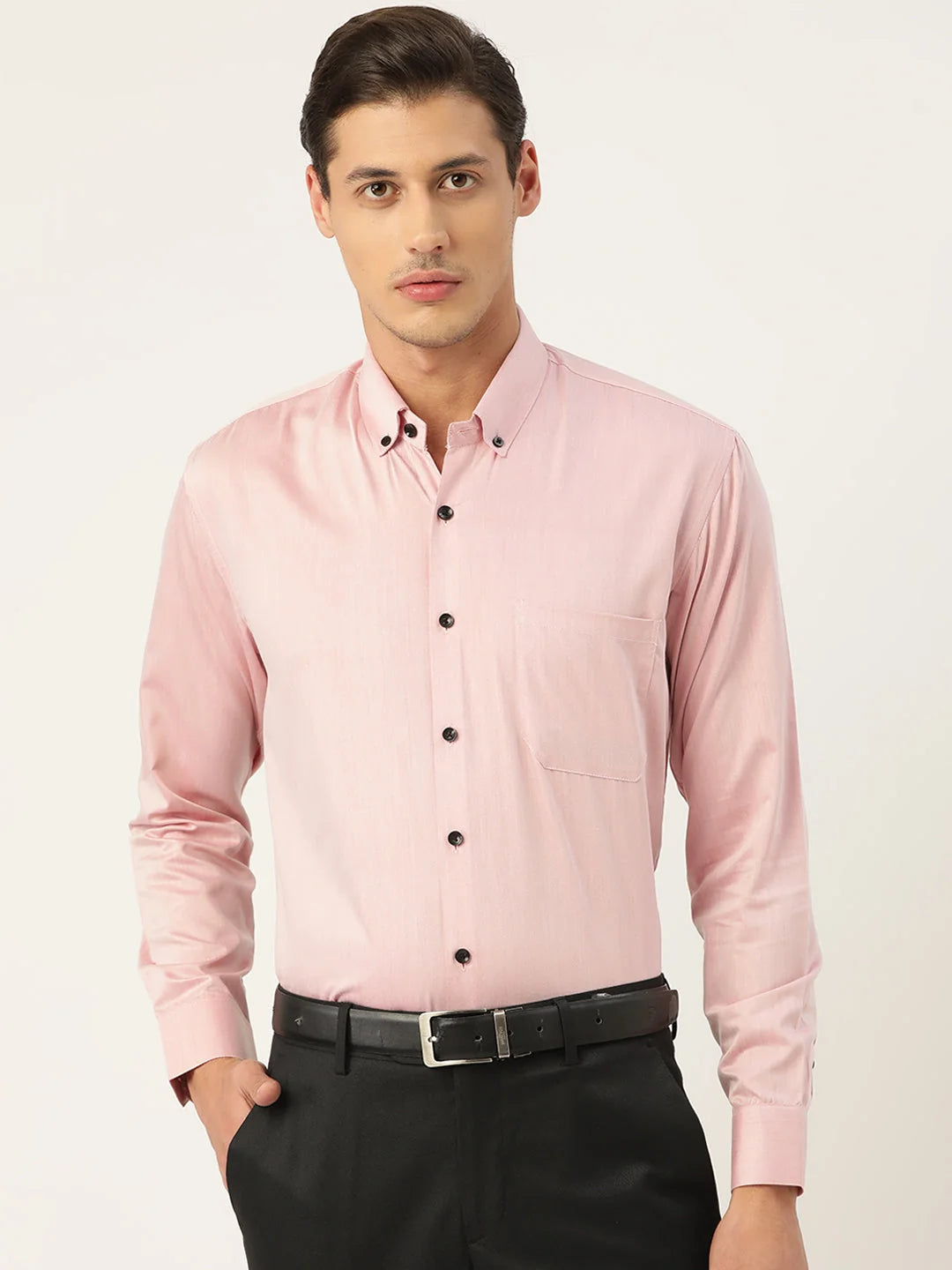 Magenta Cotton Mens Formal Shirts | Indian Needle