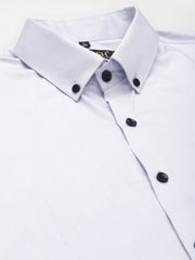 Indian Needle Men's Solid Formal Cotton Shirt-SF-792Sky