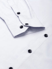 Indian Needle Men's Solid Formal Cotton Shirt-SF-792Sky