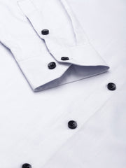 Indian Needle Men's Solid Formal Cotton Shirt-SF-792Sky