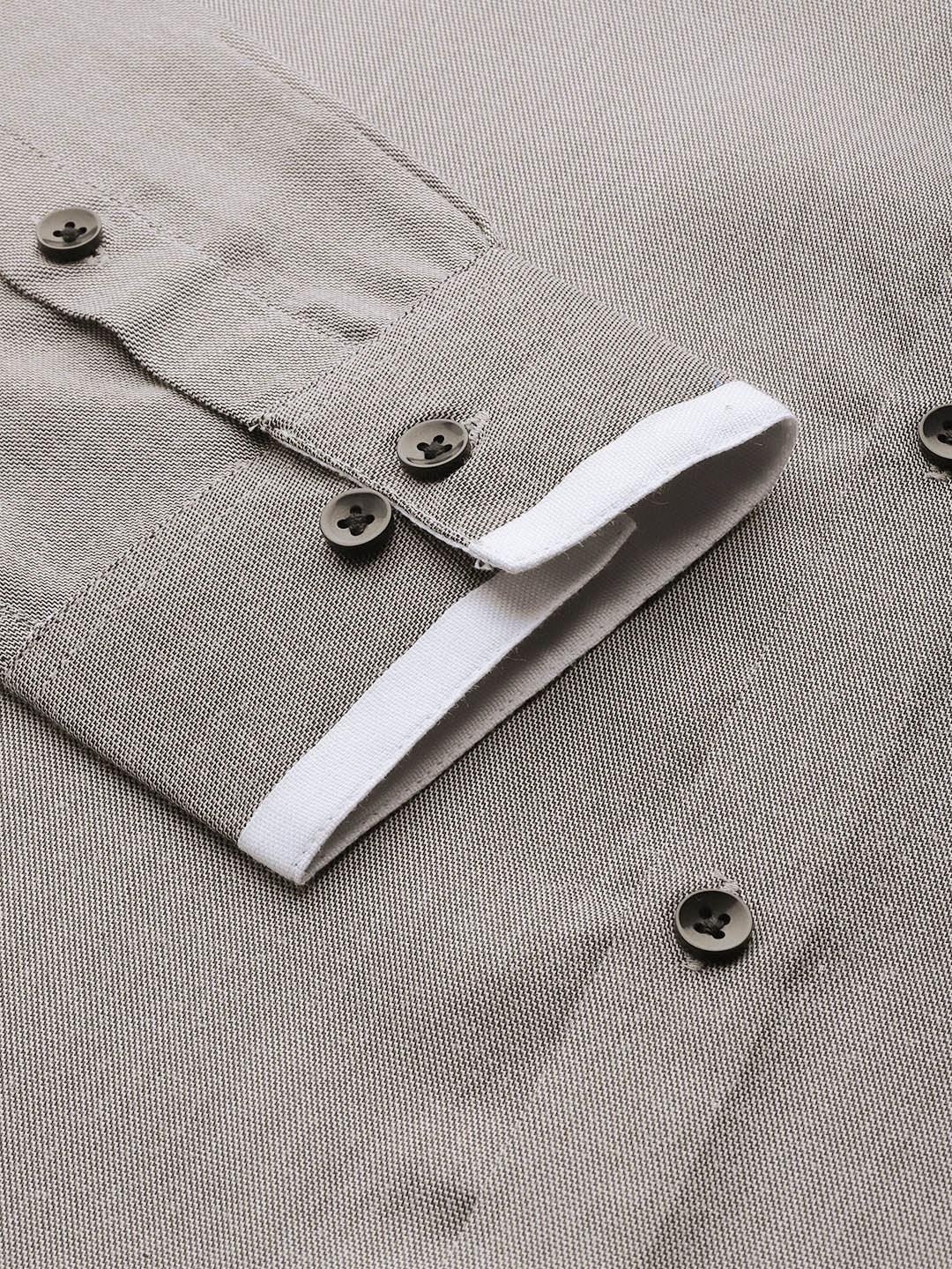 Indian Needle Charcoal Cotton Solid Formal Mens Shirt