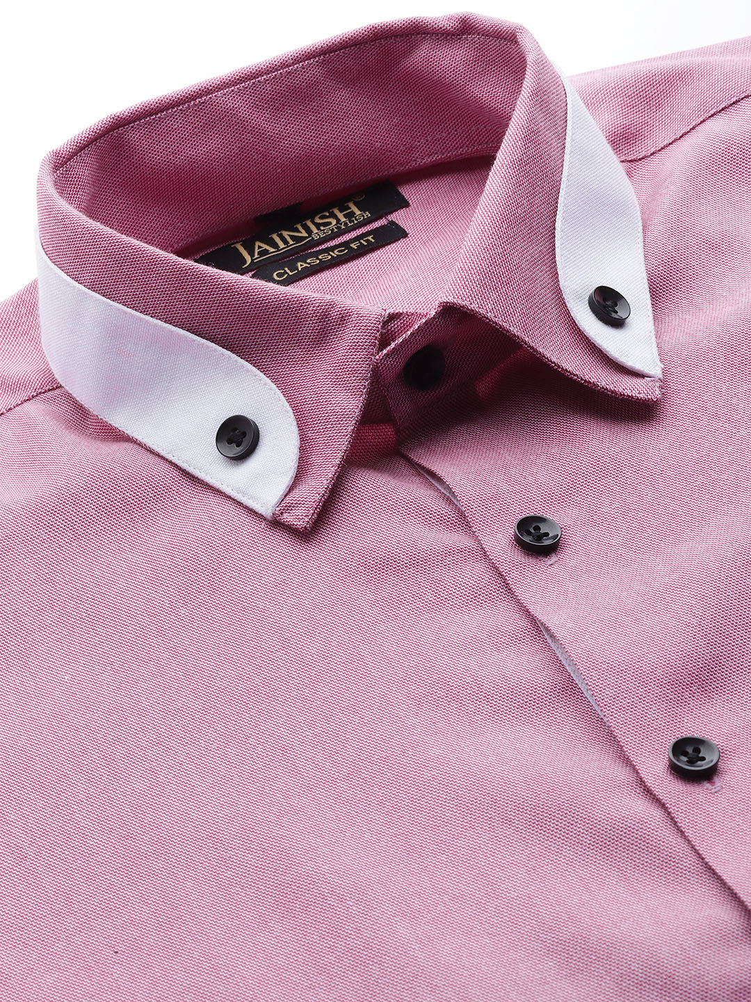 Indian Needle Purple Cotton Solid Formal Mens Shirt