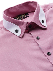 Indian Needle Men's Cotton Solid Formal Shirts-SF-796Purple