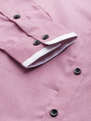Indian Needle Men's Cotton Solid Formal Shirts-SF-796Purple