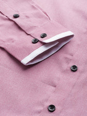 Indian Needle Men's Cotton Solid Formal Shirts-SF-796Purple