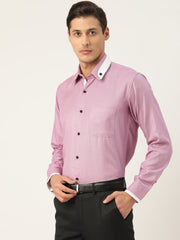 Indian Needle Men's Cotton Solid Formal Shirts-SF-796Purple