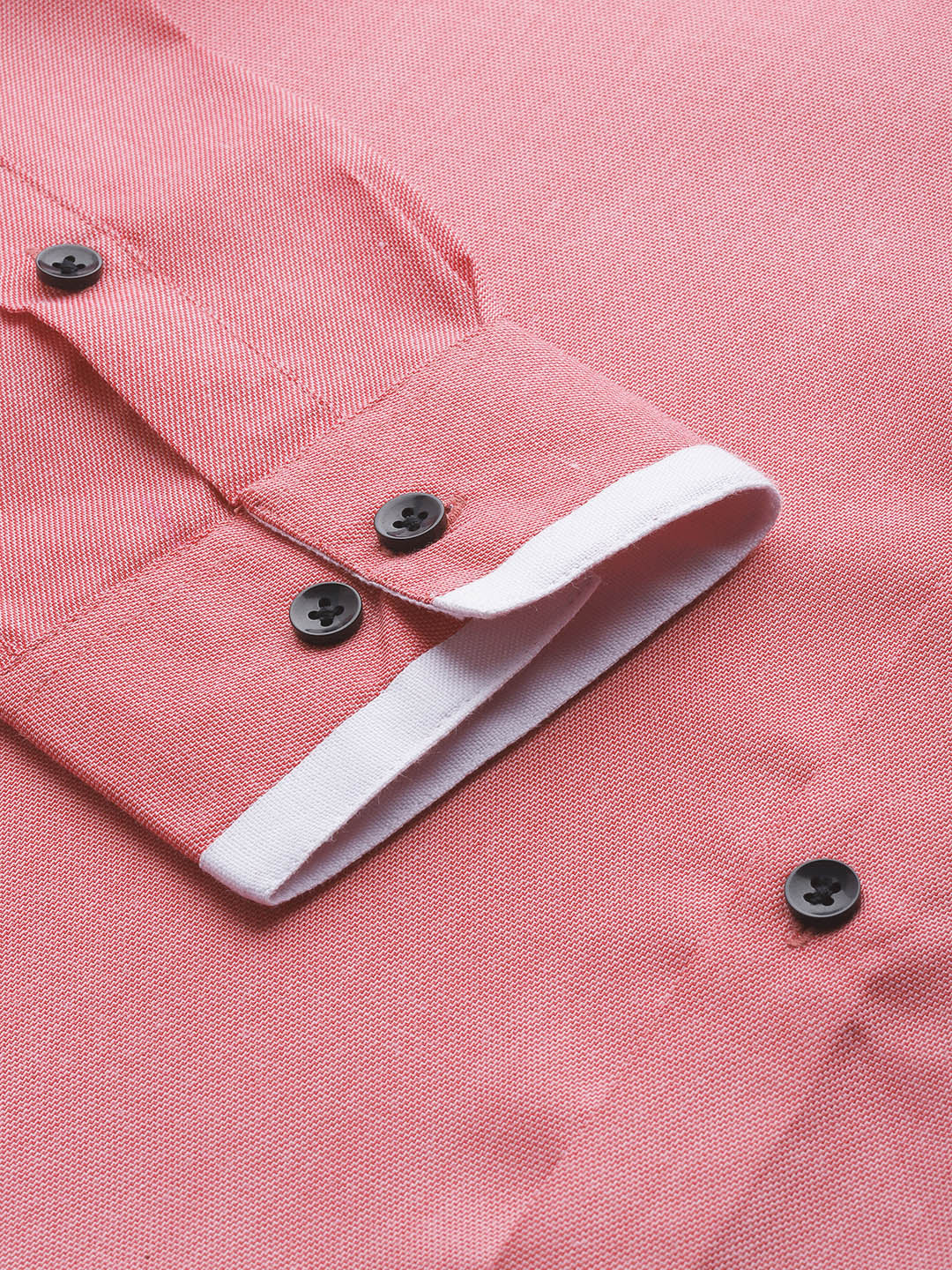 Indian Needle Red Cotton Solid Formal Mens Shirt