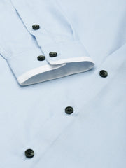 Indian Needle Men's Cotton Solid Formal Shirts-SF-796Sky