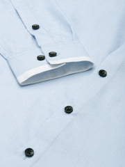 Indian Needle Men's Cotton Solid Formal Shirts-SF-796Sky