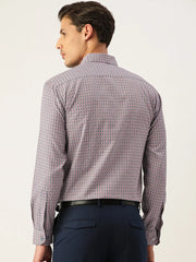 Indian Needle Men's Cotton Micro Checked Formal Shirts-SF-802